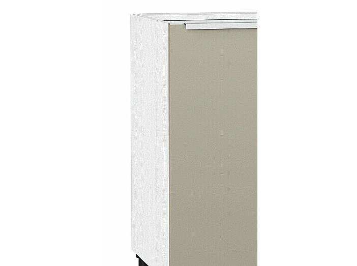 Шкаф нижний с 1-ой дверцей Фьюжн Н 400 Silky Grey-Белый