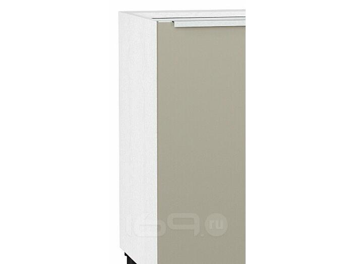 Шкаф нижний с 1-ой дверцей Фьюжн Н 400 Silky Grey-Белый