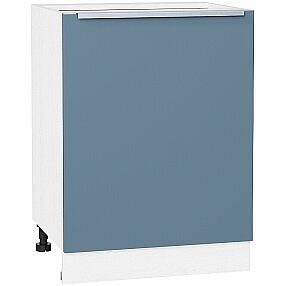 Шкаф нижний с 1-ой дверцей Фьюжн Н 600 Silky Blue-Белый