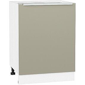 Шкаф нижний с 1-ой дверцей Фьюжн Н 600 Silky Grey-Белый