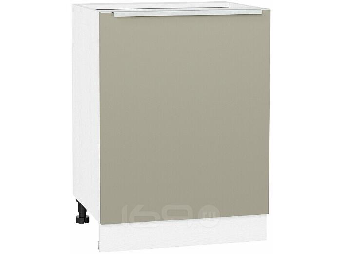 Шкаф нижний с 1-ой дверцей Фьюжн Н 600 Silky Grey-Белый
