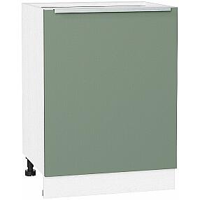 Шкаф нижний с 1-ой дверцей Фьюжн Н 600 Silky Mint-Белый