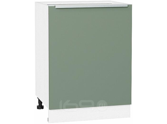 Шкаф нижний с 1-ой дверцей Фьюжн Н 600 Silky Mint-Белый
