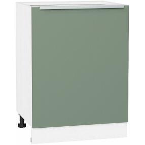 Шкаф нижний с 1-ой дверцей Фьюжн Н 600 Silky Mint-Белый