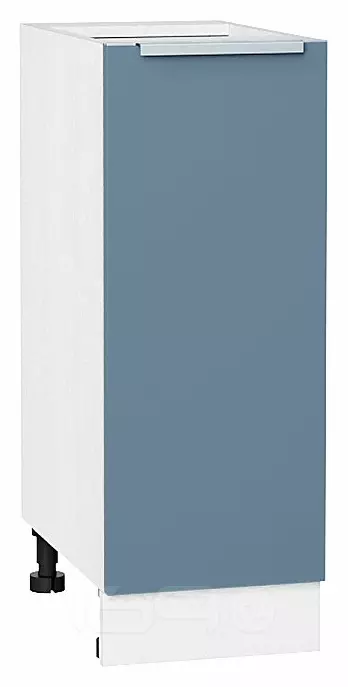 Шкаф нижний с 1-ой дверцей Фьюжн Silky Blue Белый 816*300*480