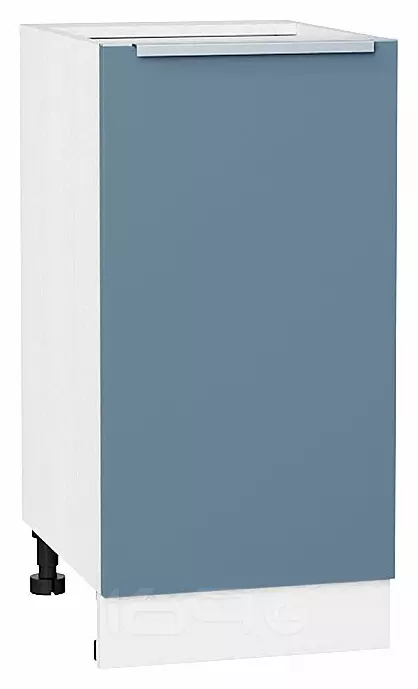 Шкаф нижний с 1-ой дверцей Фьюжн Silky Blue Белый 816*400*480