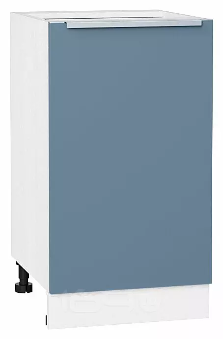 Шкаф нижний с 1-ой дверцей Фьюжн Silky Blue Белый 816*450*480