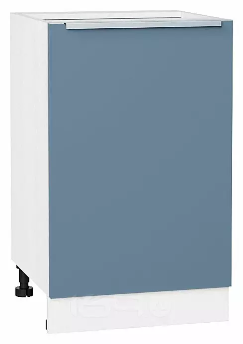 Шкаф нижний с 1-ой дверцей Фьюжн Silky Blue Белый 816*500*480