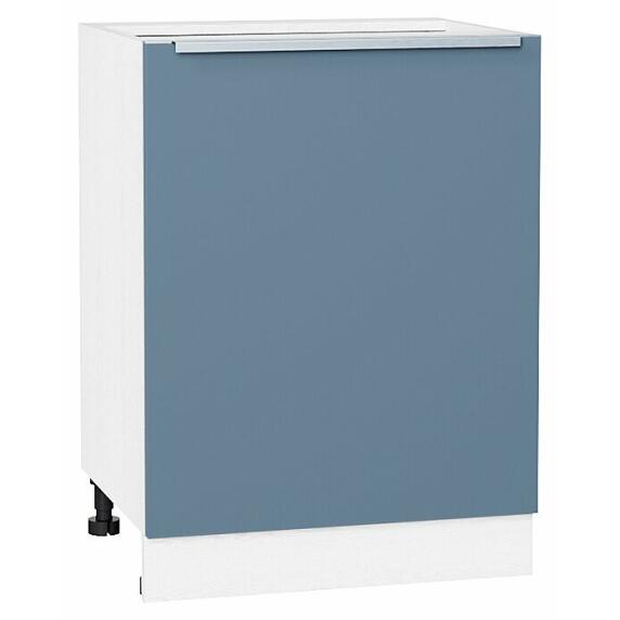 Шкаф нижний с 1-ой дверцей Фьюжн Silky Blue Белый 816*600*480