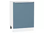 Шкаф нижний с 1-ой дверцей Фьюжн Silky Blue Белый 816*600*480