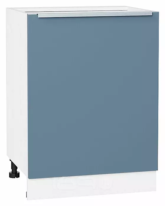 Шкаф нижний с 1-ой дверцей Фьюжн Silky Blue Белый 816*600*480