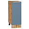 Шкаф нижний с 1-ой дверцей Фьюжн Silky Blue Дуб Вотан 816*300*480 Шкаф нижний с 1-ой дверцей Фьюжн Silky Blue Дуб Вотан 816*300*480