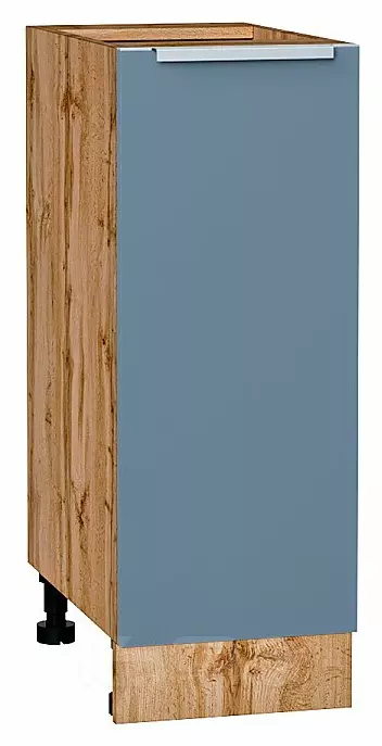 Шкаф нижний с 1-ой дверцей Фьюжн Silky Blue Дуб Вотан 816*300*480