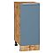 Шкаф нижний с 1-ой дверцей Фьюжн Silky Blue Дуб Вотан 816*350*480
