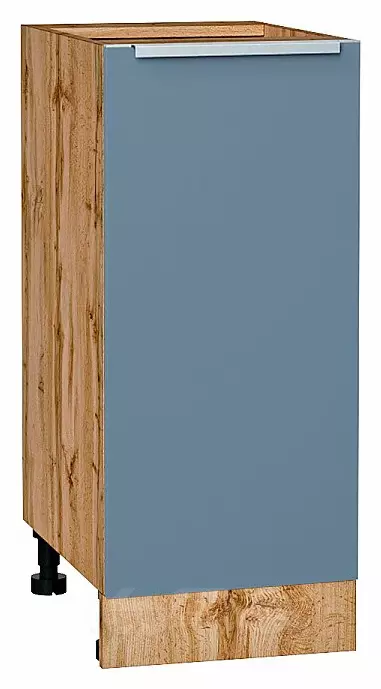 Шкаф нижний с 1-ой дверцей Фьюжн Silky Blue Дуб Вотан 816*350*480