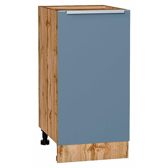 Шкаф нижний с 1-ой дверцей Фьюжн Silky Blue Дуб Вотан 816*400*480