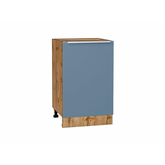 Шкаф нижний с 1-ой дверцей Фьюжн Silky Blue Дуб Вотан 816*500*480