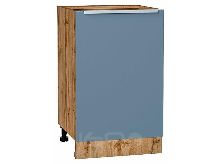 Шкаф нижний с 1-ой дверцей Фьюжн Silky Blue Дуб Вотан 816*500*480