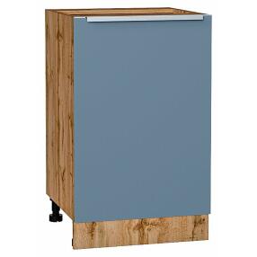 Шкаф нижний с 1-ой дверцей Фьюжн Silky Blue Дуб Вотан 816*500*480