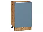 Шкаф нижний с 1-ой дверцей Фьюжн Silky Blue Дуб Вотан 816*500*480