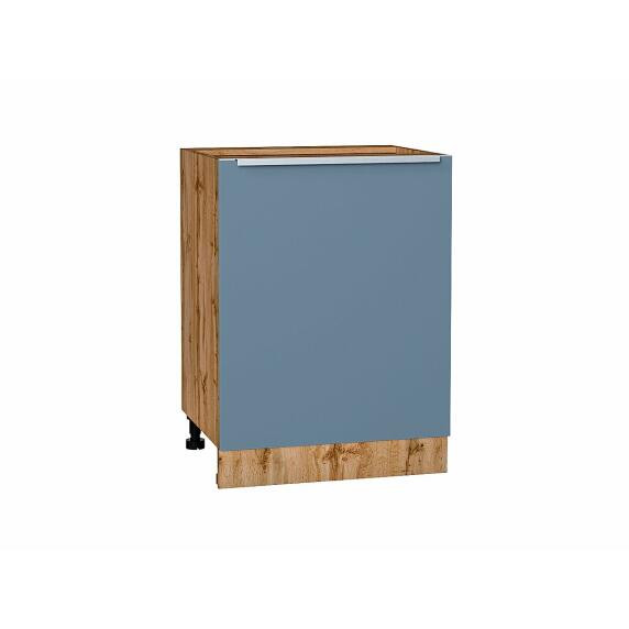 Шкаф нижний с 1-ой дверцей Фьюжн Silky Blue Дуб Вотан 816*600*480