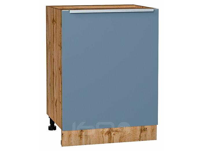 Шкаф нижний с 1-ой дверцей Фьюжн Silky Blue Дуб Вотан 816*600*480