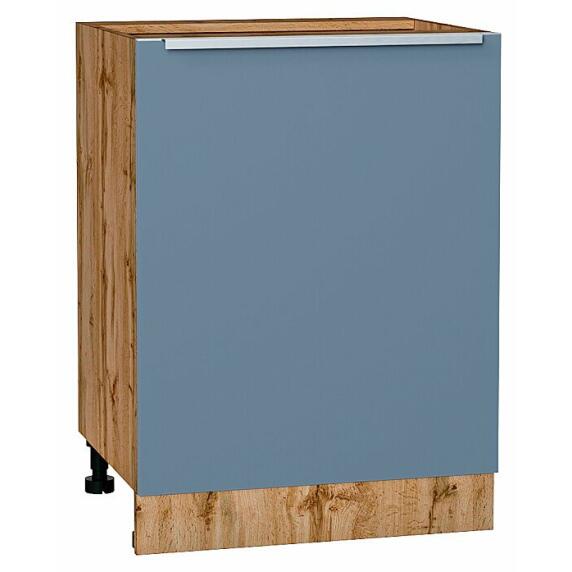 Шкаф нижний с 1-ой дверцей Фьюжн Silky Blue Дуб Вотан 816*600*480