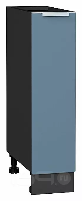 Шкаф нижний с 1-ой дверцей Фьюжн Silky Blue Graphite 816*200*480
