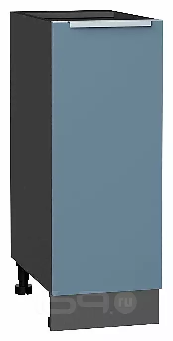 Шкаф нижний с 1-ой дверцей Фьюжн Silky Blue Graphite 816*300*480