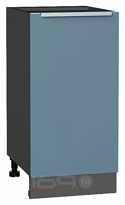 Шкаф нижний с 1-ой дверцей Фьюжн Silky Blue Graphite 816*400*480