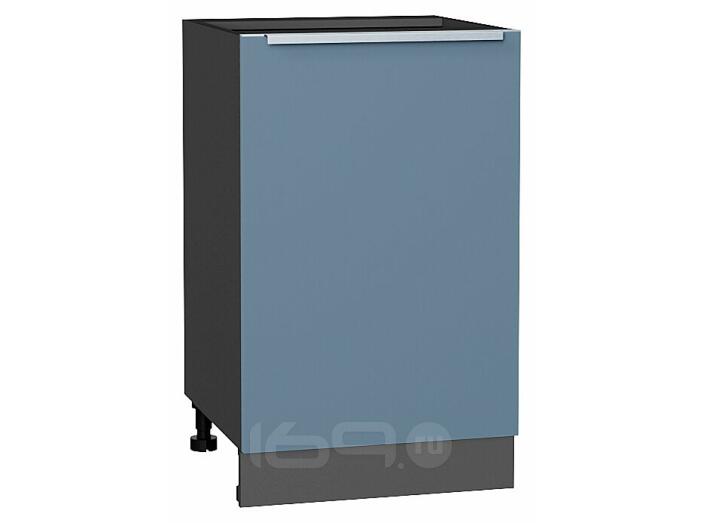 Шкаф нижний с 1-ой дверцей Фьюжн Silky Blue Graphite 816*500*480
