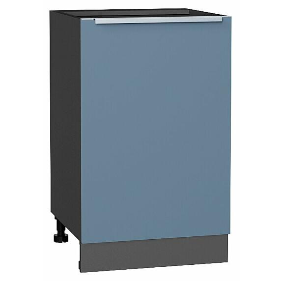 Шкаф нижний с 1-ой дверцей Фьюжн Silky Blue Graphite 816*500*480