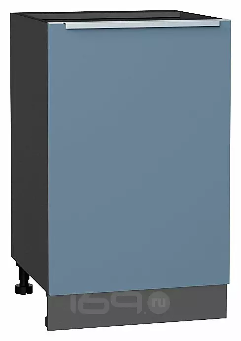 Шкаф нижний с 1-ой дверцей Фьюжн Silky Blue Graphite 816*500*480