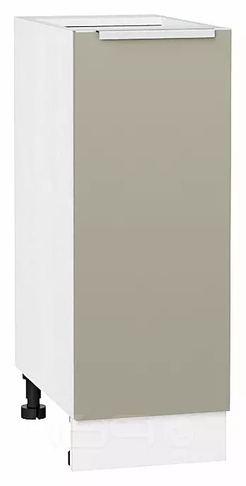 Шкаф нижний с 1-ой дверцей Фьюжн Silky Grey Белый 816*300*480