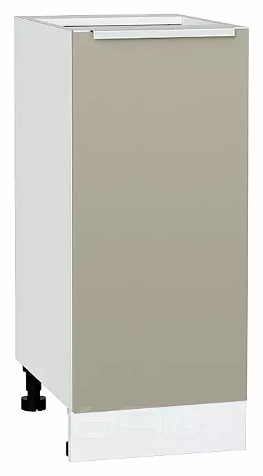 Шкаф нижний с 1-ой дверцей Фьюжн Silky Grey Белый 816*350*480