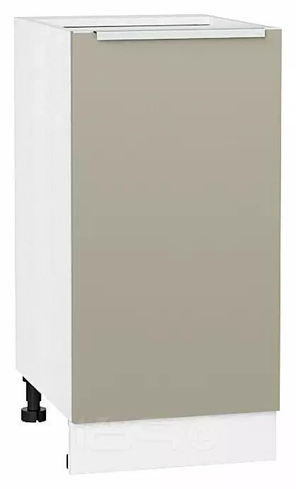 Шкаф нижний с 1-ой дверцей Фьюжн Silky Grey Белый 816*400*480