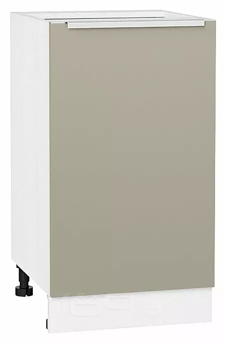 Шкаф нижний с 1-ой дверцей Фьюжн Silky Grey Белый 816*450*480