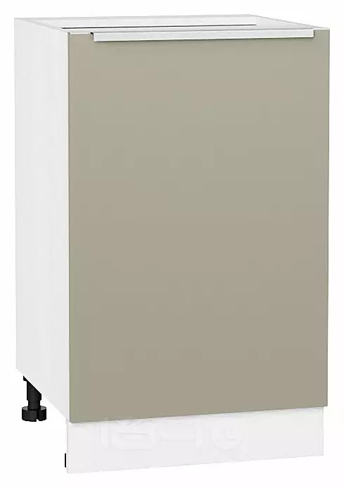 Шкаф нижний с 1-ой дверцей Фьюжн Silky Grey Белый 816*500*480