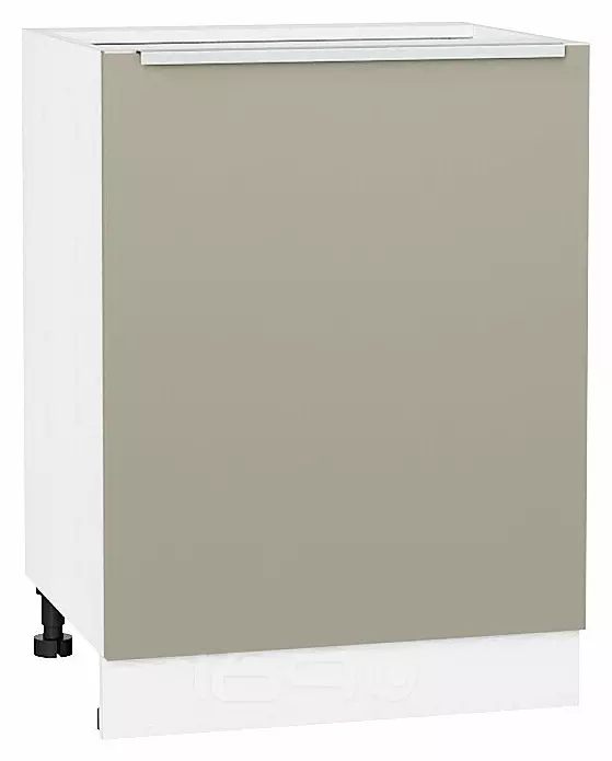Шкаф нижний с 1-ой дверцей Фьюжн Silky Grey Белый 816*600*480
