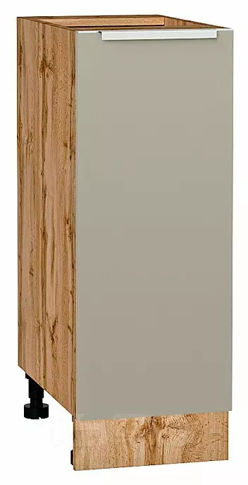 Шкаф нижний с 1-ой дверцей Фьюжн Silky Grey Дуб Вотан 816*300*480