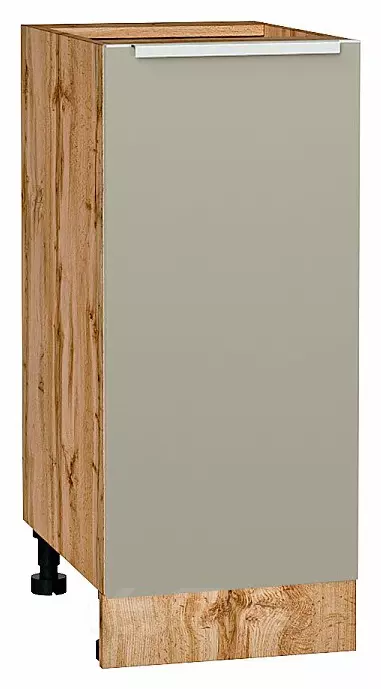 Шкаф нижний с 1-ой дверцей Фьюжн Silky Grey Дуб Вотан 816*350*480