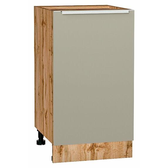 Шкаф нижний с 1-ой дверцей Фьюжн Silky Grey Дуб Вотан 816*450*480