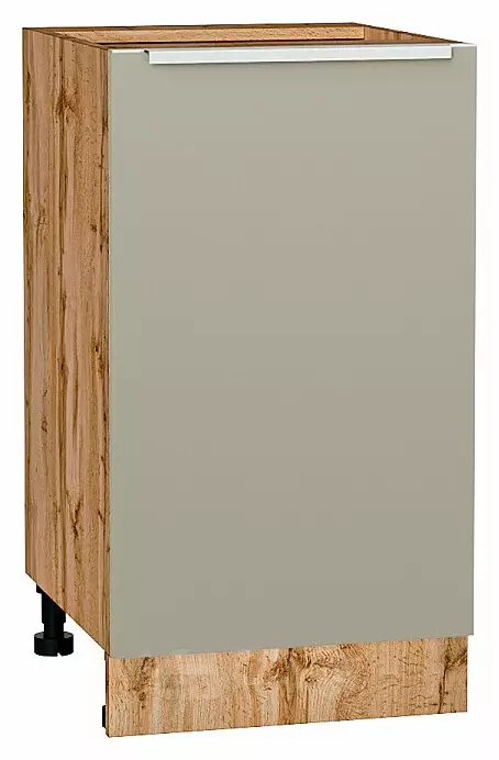 Шкаф нижний с 1-ой дверцей Фьюжн Silky Grey Дуб Вотан 816*450*480