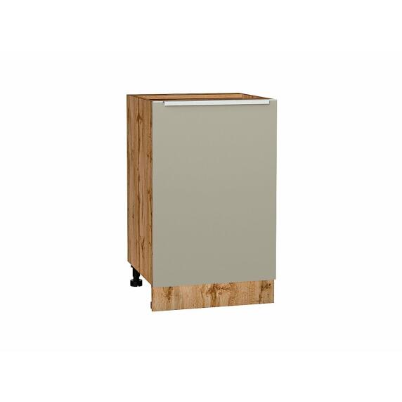 Шкаф нижний с 1-ой дверцей Фьюжн Silky Grey Дуб Вотан 816*500*480