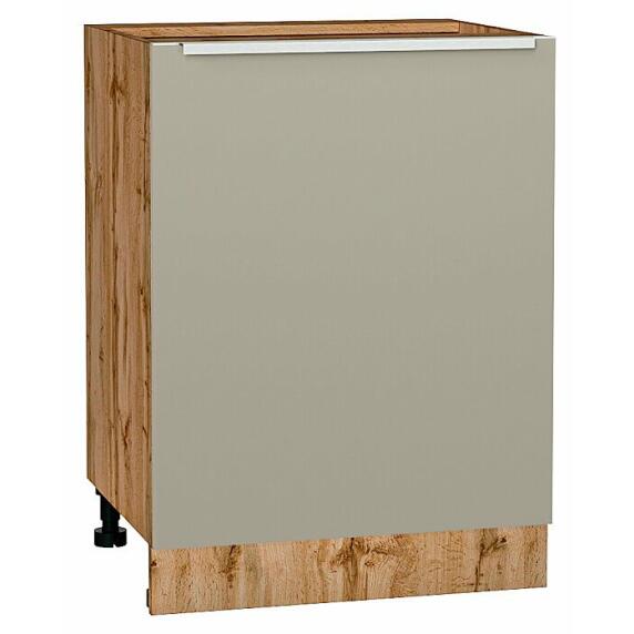 Шкаф нижний с 1-ой дверцей Фьюжн Silky Grey Дуб Вотан 816*600*480
