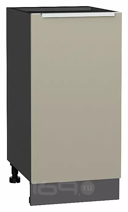 Шкаф нижний с 1-ой дверцей Фьюжн Silky Grey Graphite 816*400*480