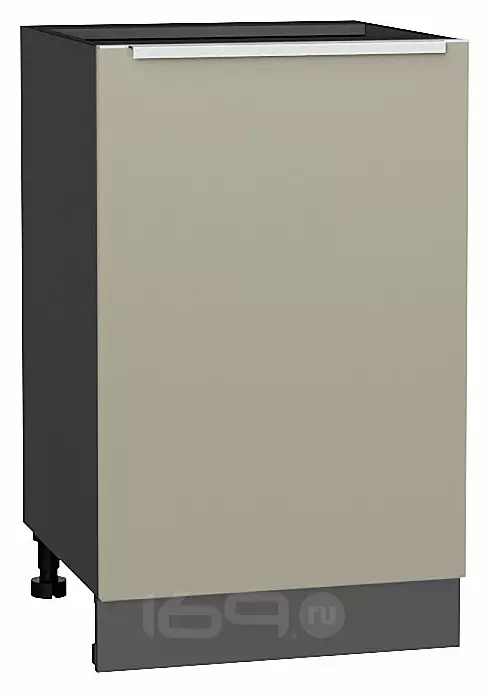Шкаф нижний с 1-ой дверцей Фьюжн Silky Grey Graphite 816*500*480