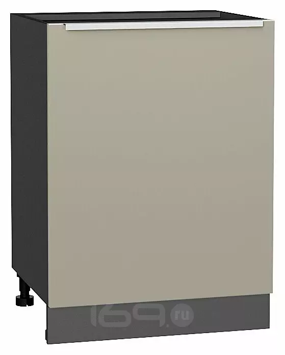 Шкаф нижний с 1-ой дверцей Фьюжн Silky Grey Graphite 816*600*480