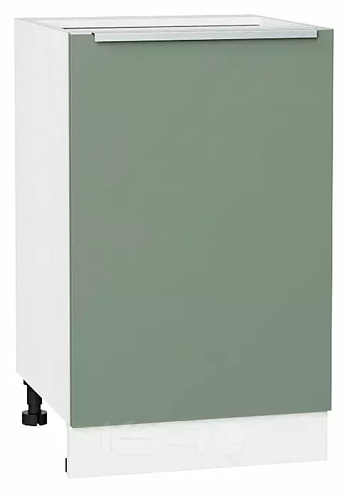 Шкаф нижний с 1-ой дверцей Фьюжн Silky Mint Белый 816*500*480