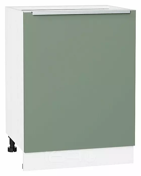 Шкаф нижний с 1-ой дверцей Фьюжн Silky Mint Белый 816*600*480